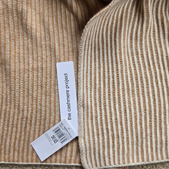NWT The Cashmere Project Two Tone Ribbed Scarf - Picture 5 of 9